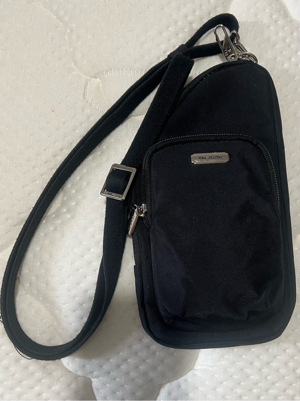 Travelon Black Crossbody Sling Bag